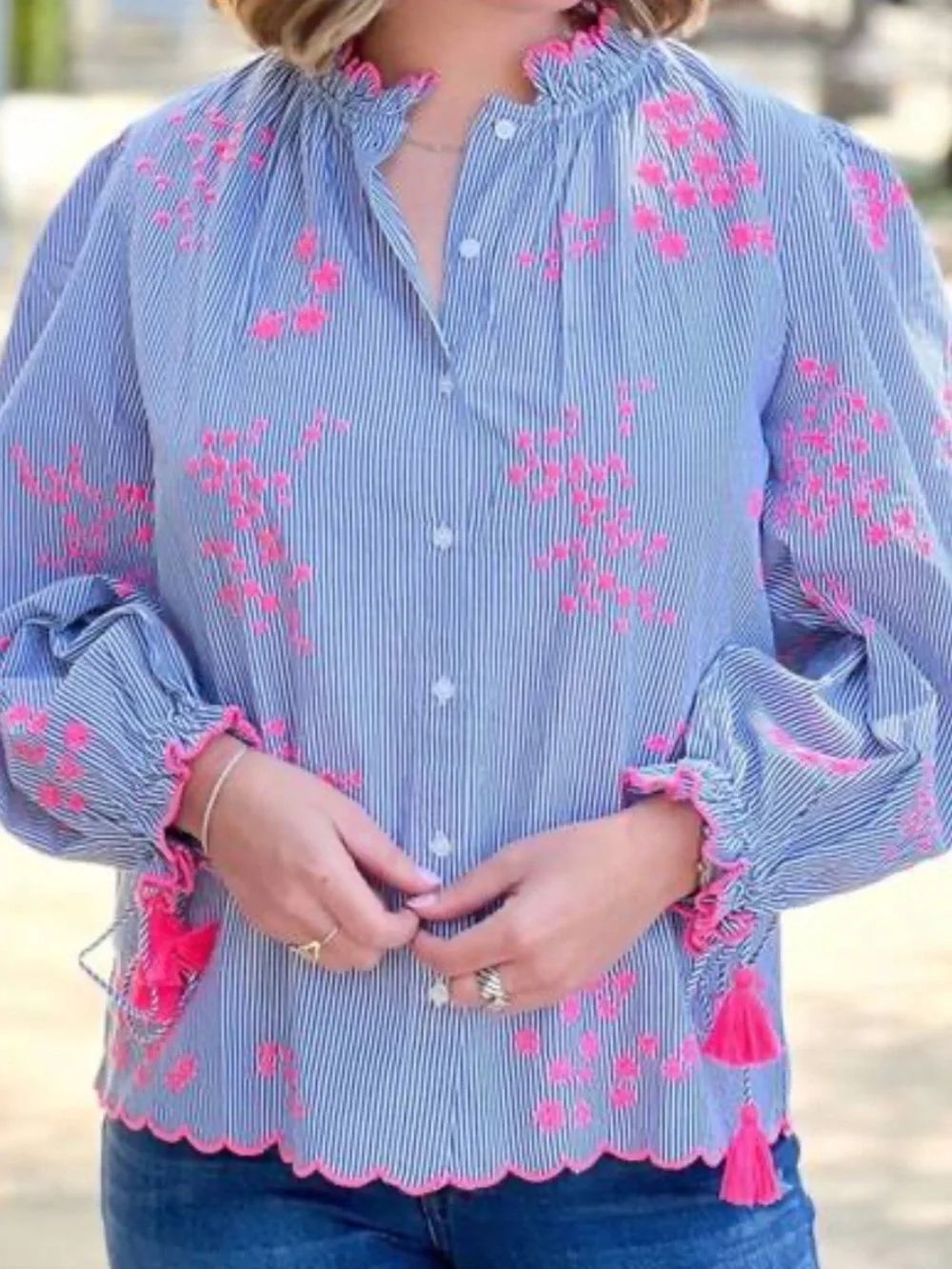 VILAGALLO Aurora embroidered shirt
Q22